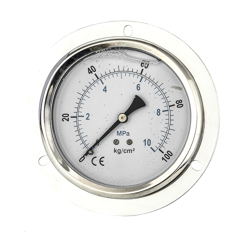 met glycerine gevulde roestvrijstalen manometer